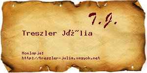 Treszler Júlia névjegykártya